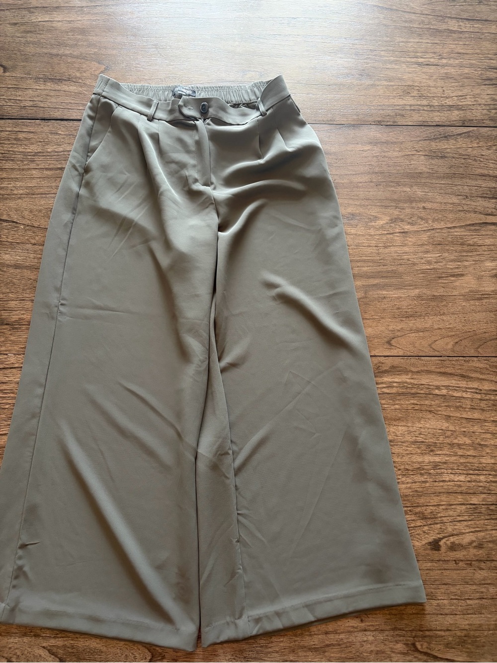 LOFT Versa Crepe Drape Palazzo Pant (Alpine Green)